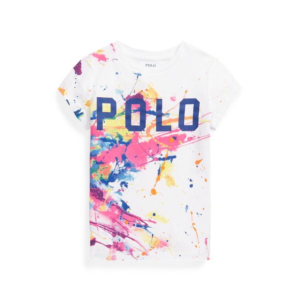 Paint-Splatter Cotton Jersey T-Shirt