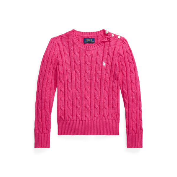 Cable-Knit Cotton Jumper Girls 1.5-6.5 Years 1