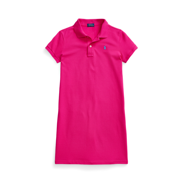 Cotton Mesh Polo Dress