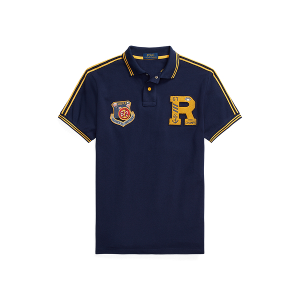 Custom Slim Fit Mesh Graphic Polo Shirt Polo Ralph Lauren 1