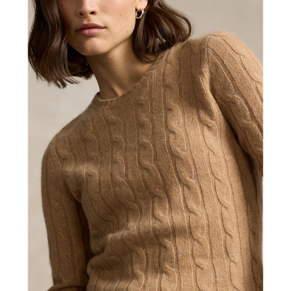 POLO RALPH LAUREN ケーブルニット カシミヤ混 グレー ケーブルニット カシミヤ セーター | ラルフ ローレン公式