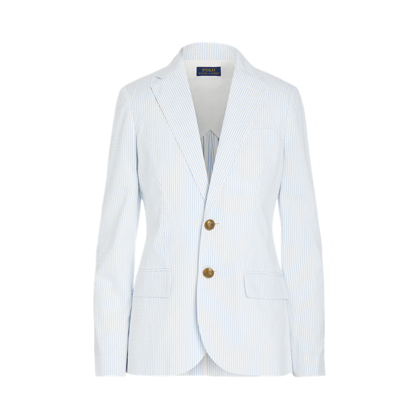 White/Blue Seersucker Seersucker Blazer Polo Ralph Lauren 2