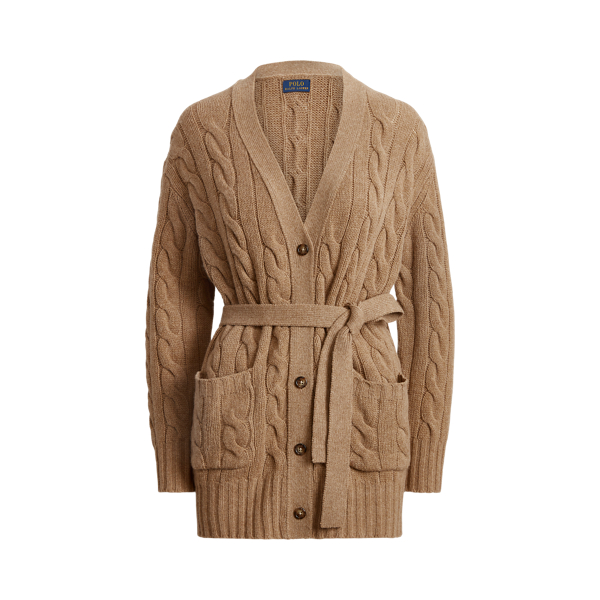 Belted Cable-Knit Wool-Cashmere Cardigan Polo Ralph Lauren 1