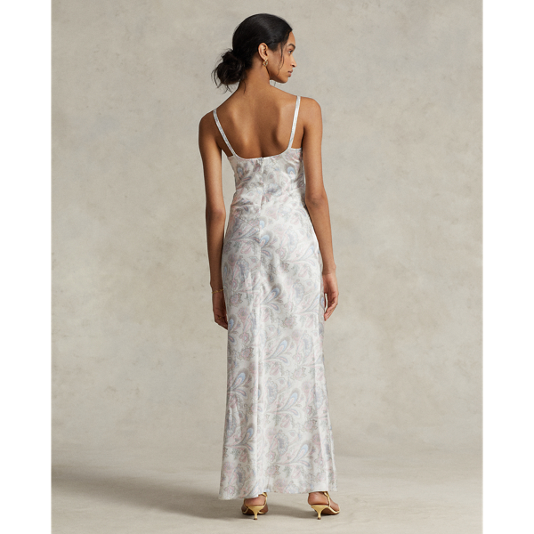 &Auml;rmelloses Satinkleid mit Blumenmuster Polo Ralph Lauren in Gloriosa Floral 5