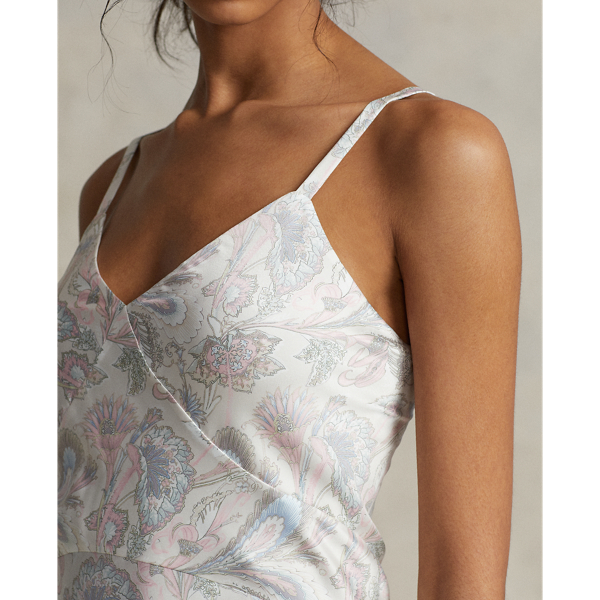 &Auml;rmelloses Satinkleid mit Blumenmuster Polo Ralph Lauren in Gloriosa Floral 6