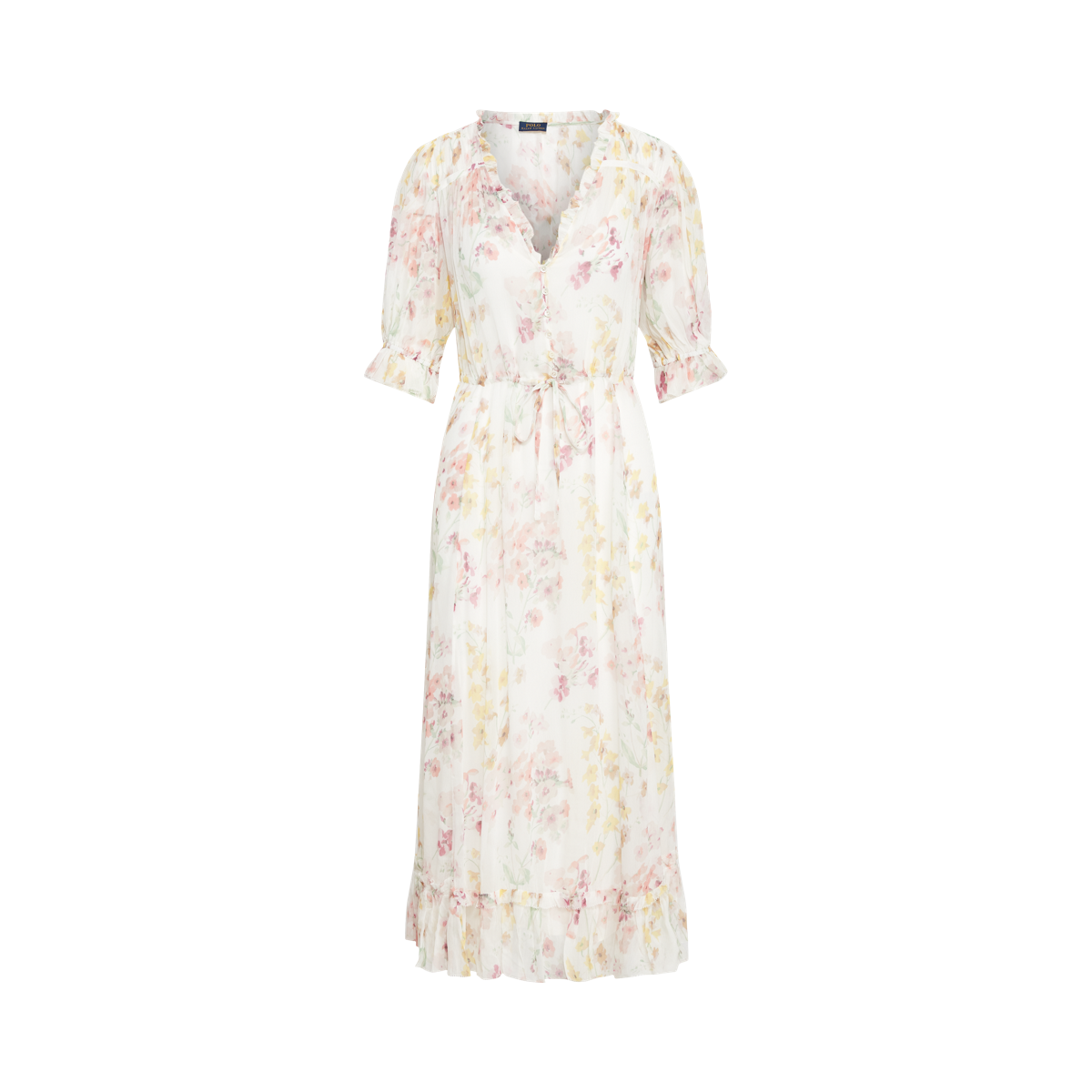 Floral Crinkled Georgette Dress