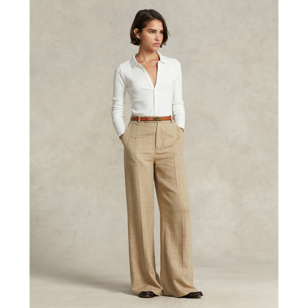 Deckwash White Cropped Rib-Knit Button-Front Polo Shirt Polo Ralph Lauren 4