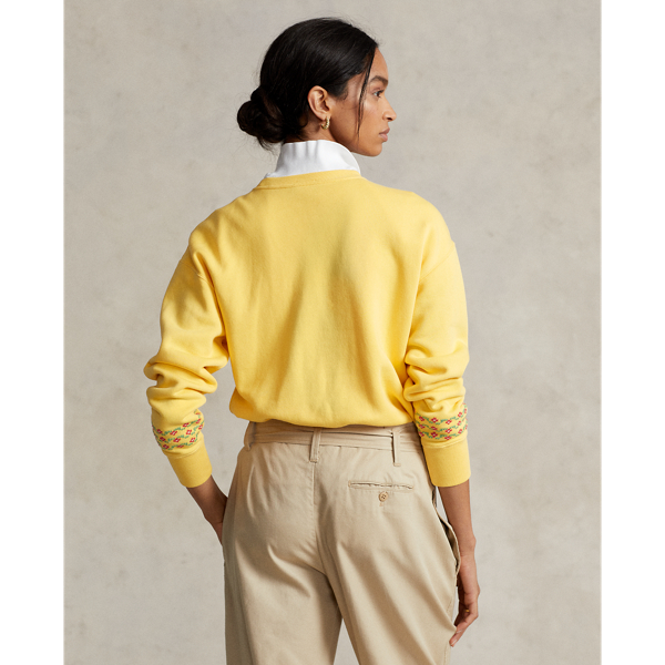 Sweat New Orleans Polo Bear en molleton Polo Ralph Lauren en Jaune d'automne 5