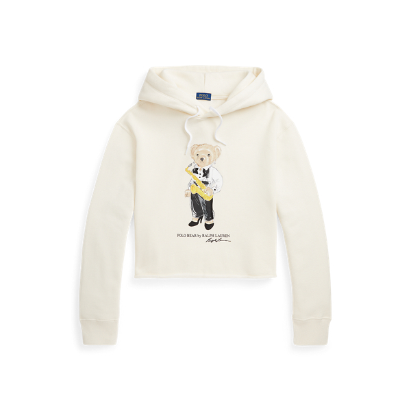 Jazz Polo Bear Cropped Fleece Hoodie for Women | Ralph Lauren