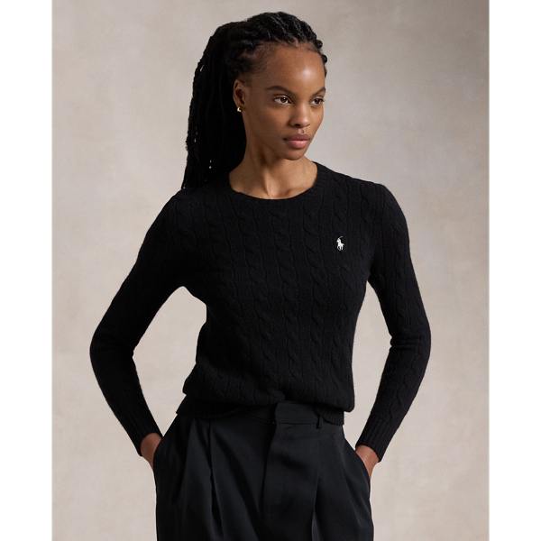 Cable Wool-Cashmere Crewneck Jumper | Ralph Lauren® Australia