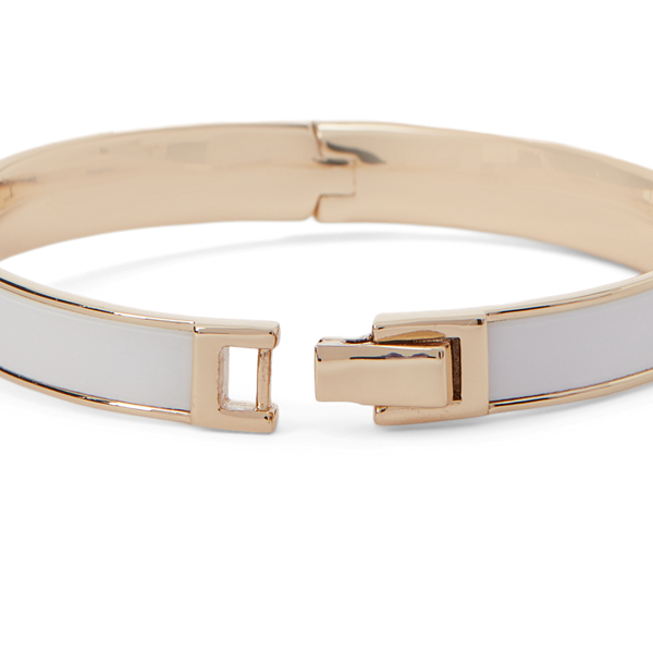 Gold/White Gold-Tone Logo Hinge Bangle Lauren 2