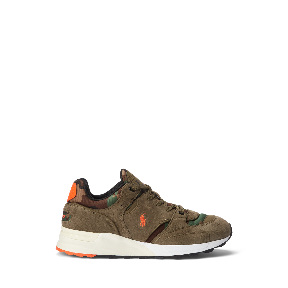 Trackster 200 Suede Camo Twill Sneaker Ralph Lauren