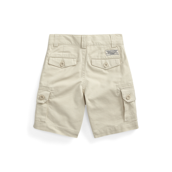 Basic Sand Stretch Twill Cargo Short Boys 2-7 2