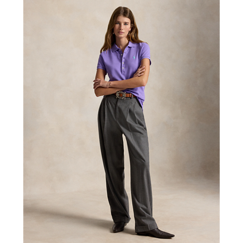 Женское поло Ralph Lauren Slim Fit Stretch Polo Shirt, цвет: Фиолетовый