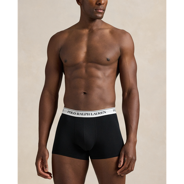 Lot de 3 boxers classiques coton stretch Polo Ralph Lauren en And Heather/Black/White 5