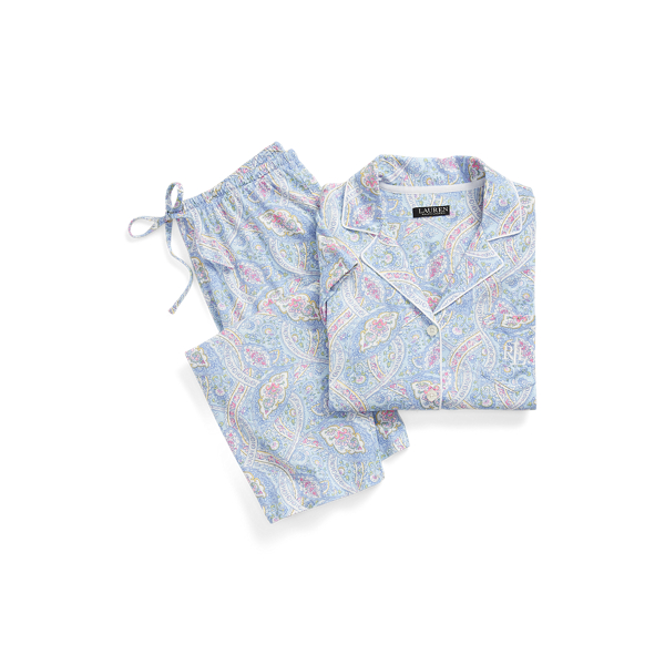 Pyjama motif cachemire en coton Lauren en 1