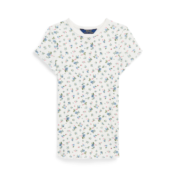 Floral Pointelle-Knit Cotton Top