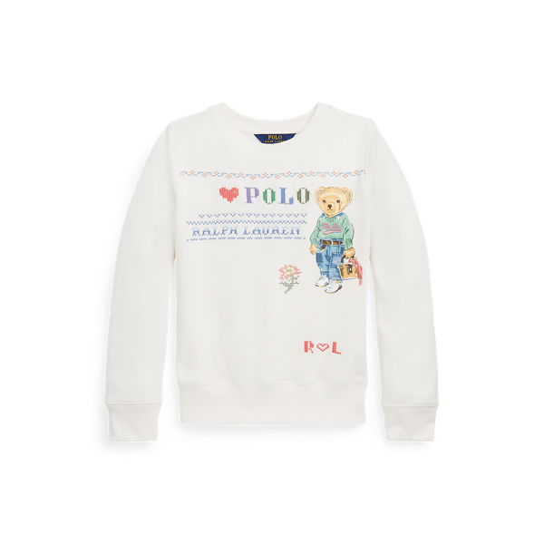 Sweat Polo Bear brod&eacute; en molleton Girls 7-14 Years en 1