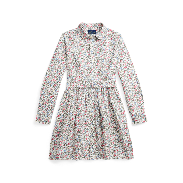 Floral Cotton Oxford Shirtdress