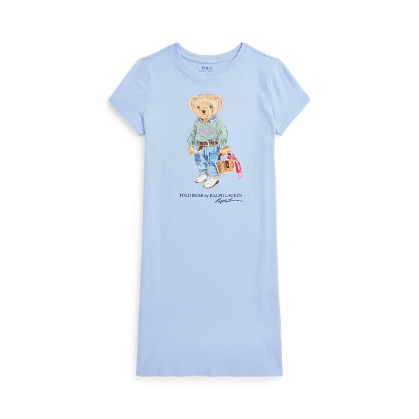 Vestido t-shirt em malha Polo Bear Girls 7-14 Years em 1