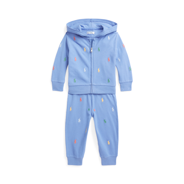Polo Pony Mesh Hoodie and Trouser Set Baby Boy 1