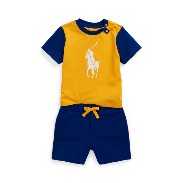Big Pony Colour-Block T-Shirt &amp; Shorts