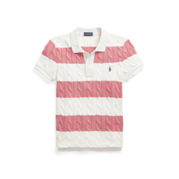 Polo Ralph Lauren 스트라이프 케이블 니트 폴로 셔츠 1