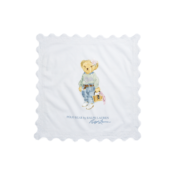 Polo Bear Scalloped Cotton Scarf
