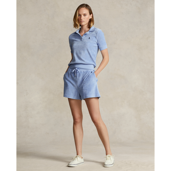 Polohemd aus Terry Polo Ralph Lauren in Elite-Blau 4