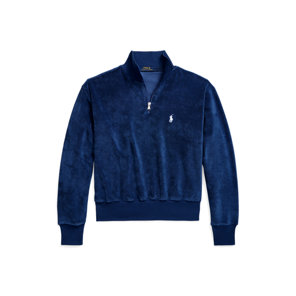 Terry Quarter-Zip Mockneck Pullover