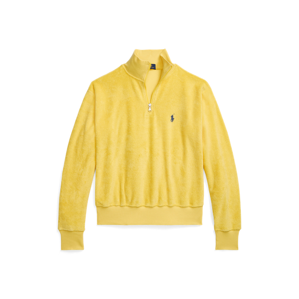 Terry Quarter-Zip Mockneck Pullover Polo Ralph Lauren 1