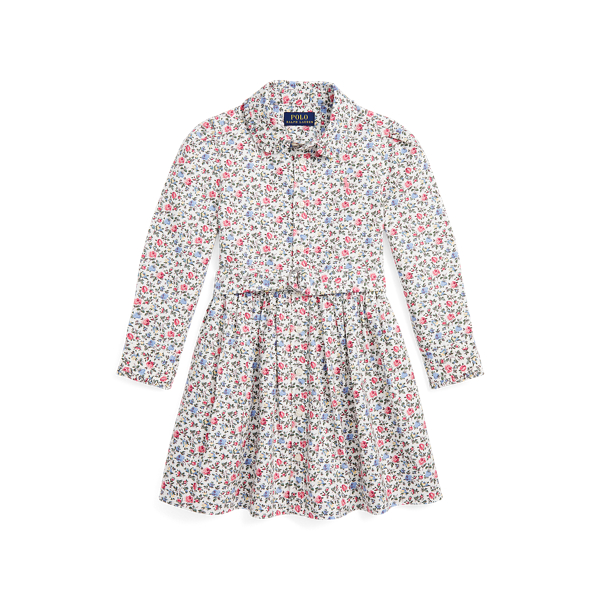 Floral Cotton Oxford Shirtdress