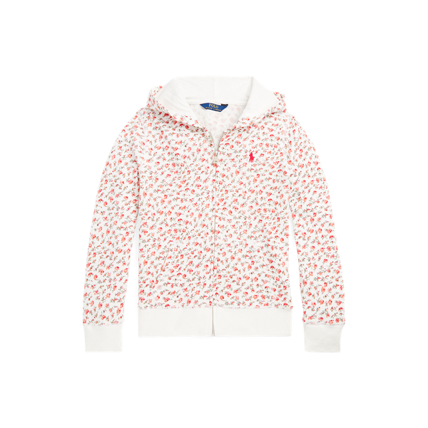 Floral Spa Terry Full-Zip Hoodie