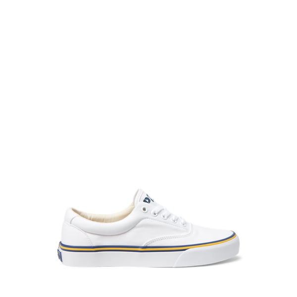 Ralph lauren white canvas trainers hotsell