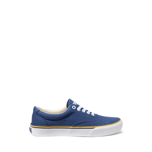 Logo Cotton Canvas Trainer for Women Ralph Lauren UK