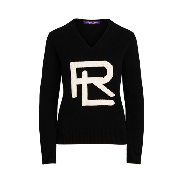 Maglia con monogramma RL a intarsi Ralph Lauren Collection in 1