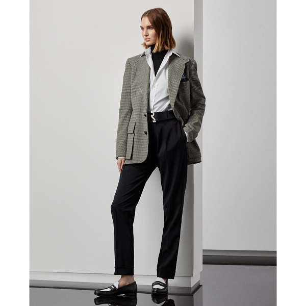 Black/Cream Preston Houndstooth Wool Jacket Ralph Lauren Collection 4