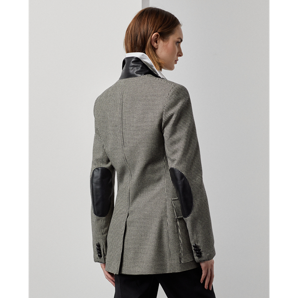 Black/Cream Preston Houndstooth Wool Jacket Ralph Lauren Collection 5