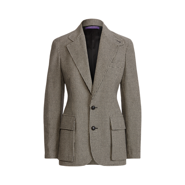 Black/Cream Preston Houndstooth Wool Jacket Ralph Lauren Collection 2
