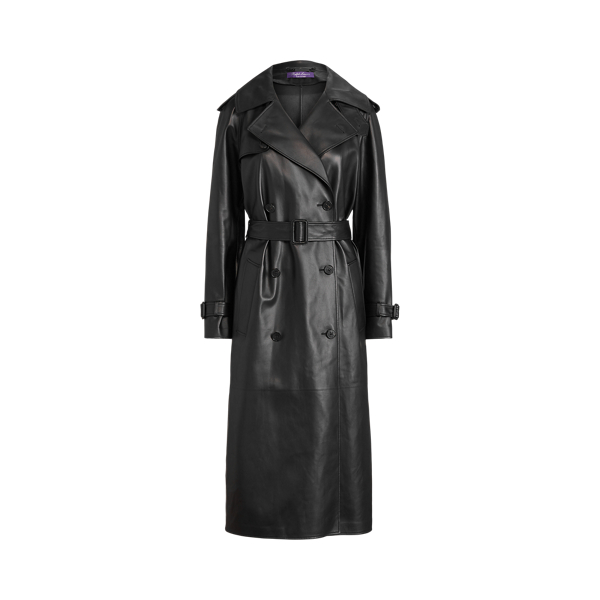Adelphie Nappa Leather Trench Coat