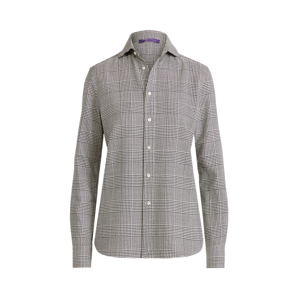 Camicia Aston in misto lana a quadretti