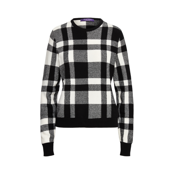 Karo-Rundhalspullover aus Kaschmir Ralph Lauren Collection in 1