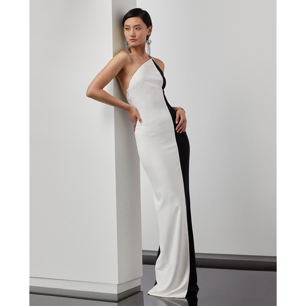 Fabricio Two Tone Evening Dress