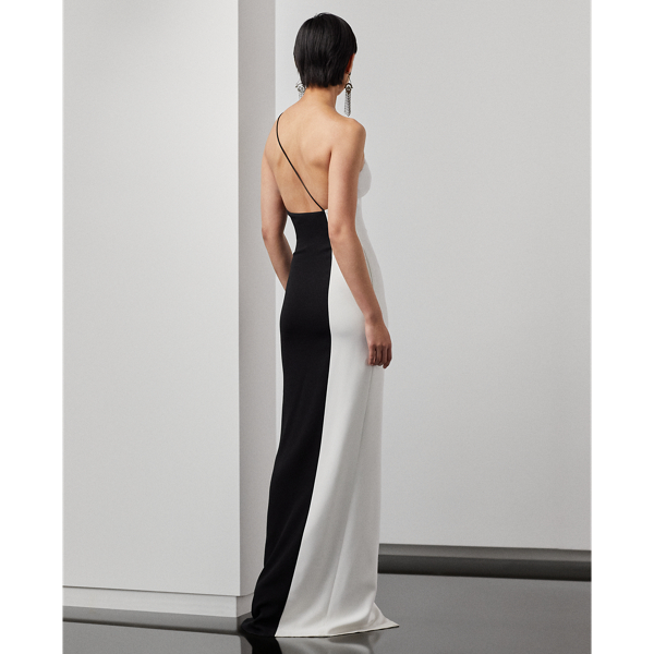 Robe de soir&eacute;e Fabricio bicolore Ralph Lauren Collection en Noir/Blanc cass&eacute; 5