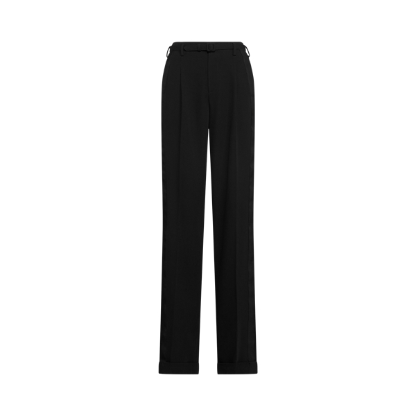 Black Seina Wool Barathea Tuxedo Trouser Ralph Lauren Collection 2