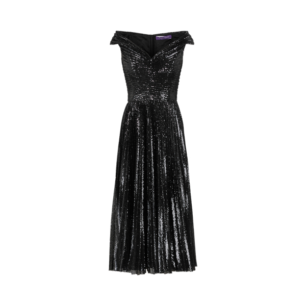 Vestido de cocktail com enfeites Camari Ralph Lauren Collection em 1