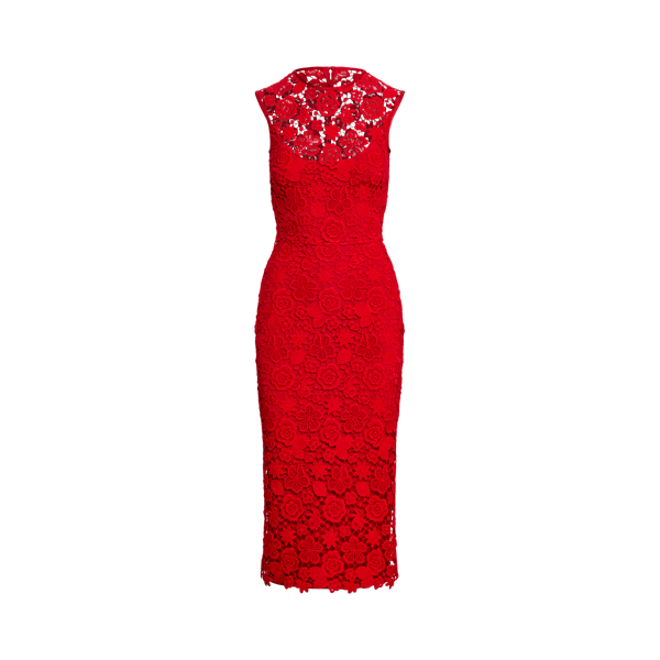 Liesel Lace Sleeveless Cocktail Dress Ralph Lauren Collection 1