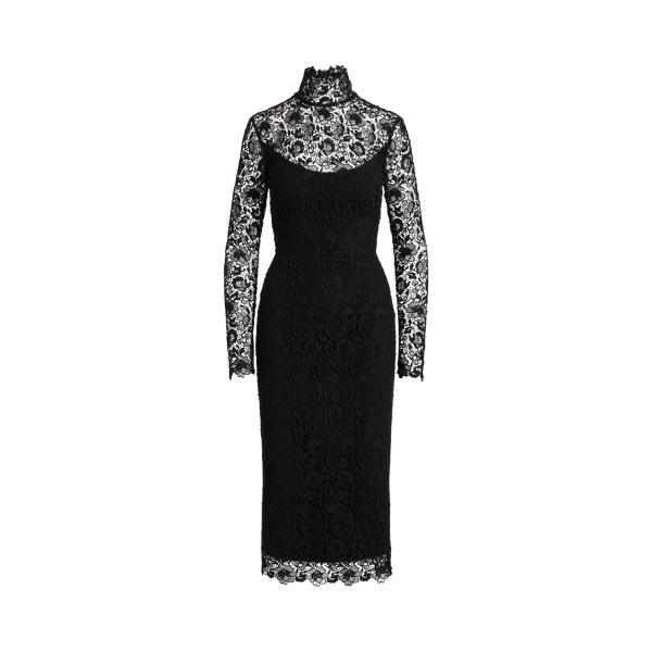 Liesel Lace Long-Sleeve Cocktail Dress Ralph Lauren Collection 1