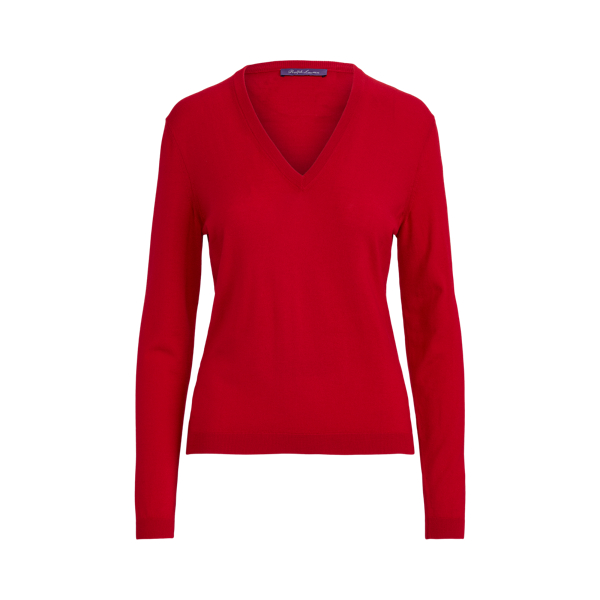 Maglia in lana maniche lunghe scollo a V Ralph Lauren Collection in 1