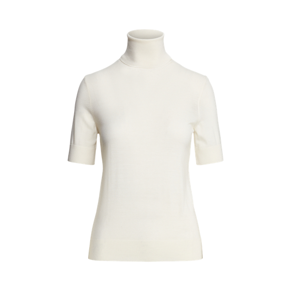 Kurzärmliger Rollkragenpullover